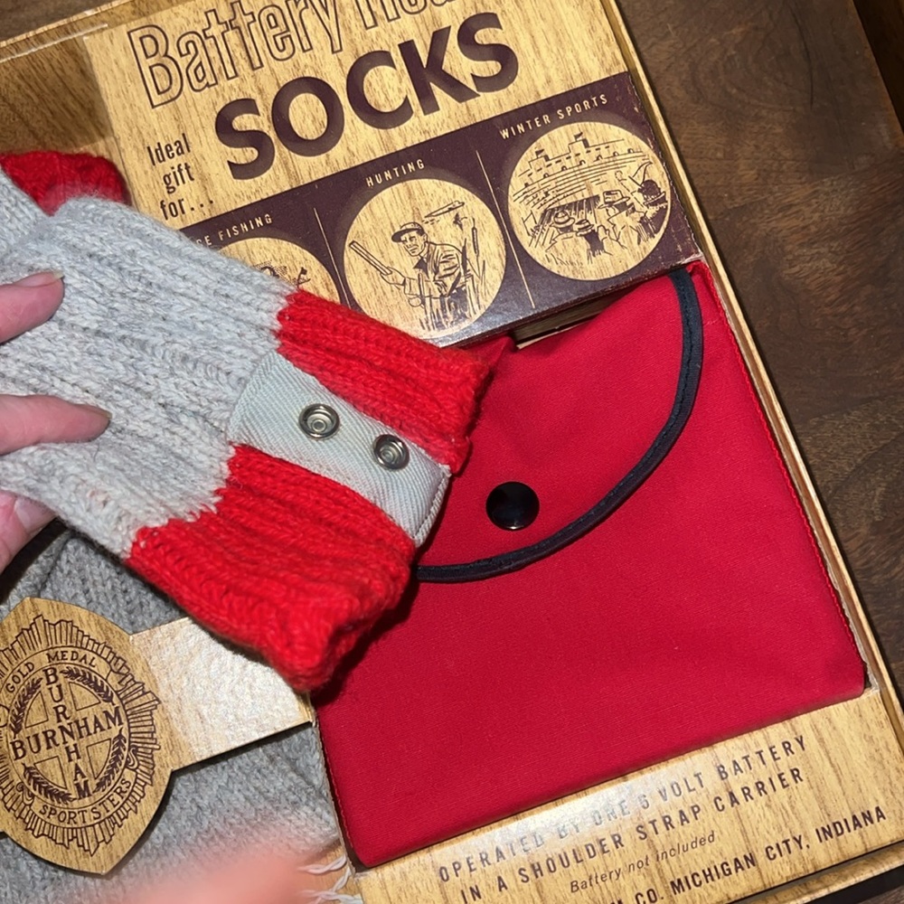 Burnham battery heated socks vintage new - Picture 3 of 5